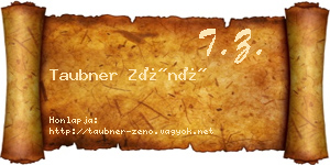 Taubner Zénó névjegykártya